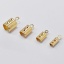 Picture of 304 Stainless Steel Cord End Caps Cylinder Gold Plated