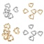 Picture of 304 Stainless Steel Valentine's Day Charms Multicolor Heart Hollow