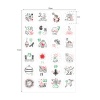 Immagine di Carta Natale DIY Decorazione Di Scrapbook Adesivi Multicolore Tondo Immagini dei Cartoni Animati 31cm x 20cm, 10 Fogli