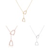 Image de Collier Lariat en Forme de Y en 304 Acier Inoxydable Multicolore Empreintes de Cheval Creux 45cm long, 1 Pièce