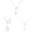 Immagine di 304 Acciaio Inossidabile Lariat Collana Multicolore Ferro di Cavallo Filigrana 45cmLunghezza, 1 Pz