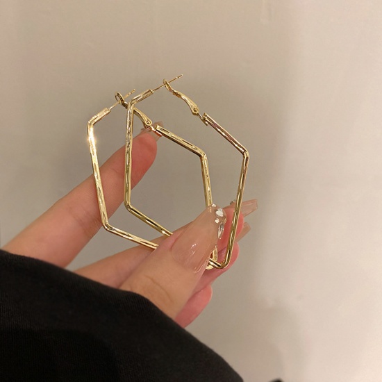 Picture of Ins Style Earrings Gold Plated