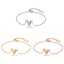 Immagine di 304 Acciaio Inossidabile Elegante Braccialetti Multicolore A Forma di V 15cm Lunghezza, 1 Pz