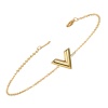 Picture of 304 Stainless Steel Stylish Bracelets Multicolor V-shaped 15cm(5 7/8") long