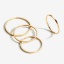 Immagine di Ecologico Semplice & Casual Semplice 18K Vero Oro Placcato 304 Acciaio Inossidabile Non Regolabile Anello Unisex 1 Pz