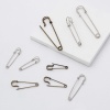 Picture of Iron Based Alloy Safety Pin Brooches Findings Silver Tone