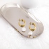 Bild von 304 Edelstahl Ohrring Ohrstecker C-Form Bunt Mit Öse 4mm, 10 Stück