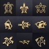 Picture of 201 Stainless Steel Ocean Jewelry Charms Multicolor Hollow