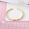 Picture of Brass Stylish Open Cuff Bangles Bracelets Evil Eye Multicolor Enamel 6cm Dia.