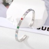 Picture of Brass Stylish Open Cuff Bangles Bracelets Evil Eye Multicolor Enamel 6cm Dia.