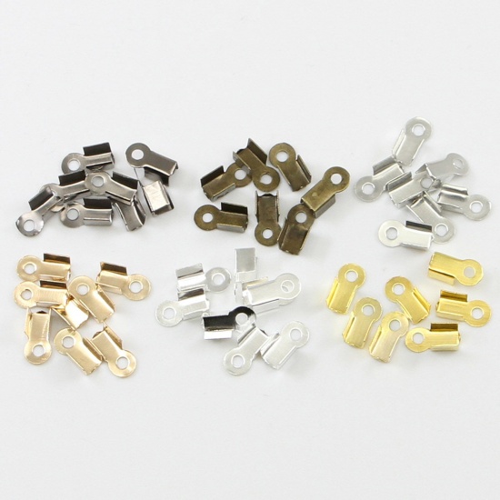 Picture of Iron Based Alloy Cord End Crimp Caps Rectangle Multicolor