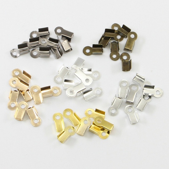 Picture of Iron Based Alloy Cord End Crimp Caps Rectangle Multicolor