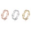 Picture of 304 Stainless Steel Unadjustable Rings Multicolor Vine Hollow