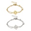 Picture of 304 Stainless Steel Link Cable Chain Multilayer Layered Bracelet Multicolor Flower Hollow 17cm(6 6/8") long