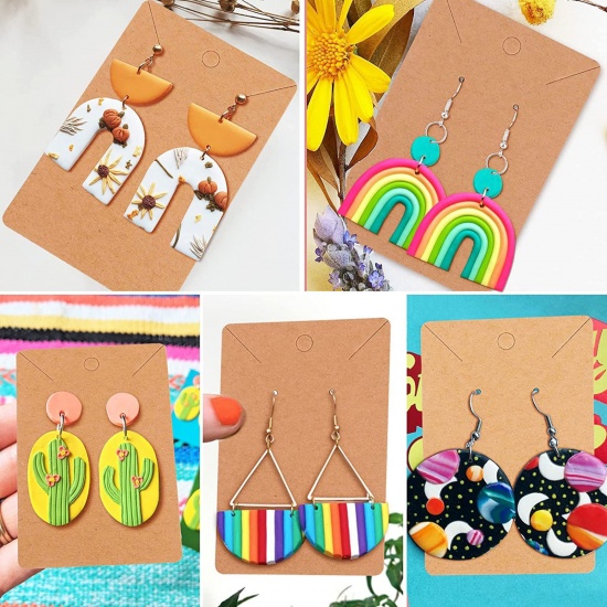 Picture of Plastic Modeling Clay Tools DIY Handmade Earring Jewelry Material Set Multicolor Butterfly Animal Cactus