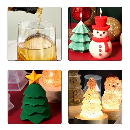 Picture of Silicone Christmas Resin Mold For Stereoscopic Candle Making White