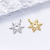 Immagine di 304 Acciaio Inossidabile Charms Natale Fiocco di Neve Multicolore Filigrana 20mm x 15mm, 5 Pz