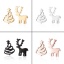Picture of 304 Stainless Steel Asymmetric Earrings Multicolor Christmas Tree Christmas Reindeer Hollow 8mm Dia.