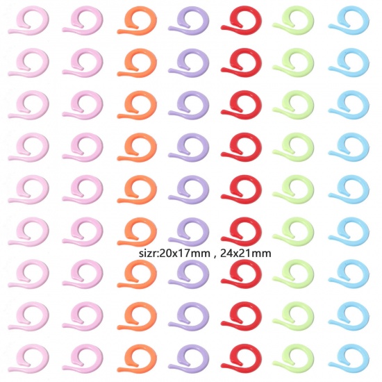 Picture of Plastic Knitting Stitch Markers Spiral At Random Color