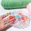 Bild von ABS Plastik Stricken Stitch Markers Spiral Zufällig Mix 100 Stück