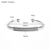Picture of 304 Stainless Steel Wire Wrapped Open Cuff Bangles Bracelets Multicolor 6.8cm Dia.