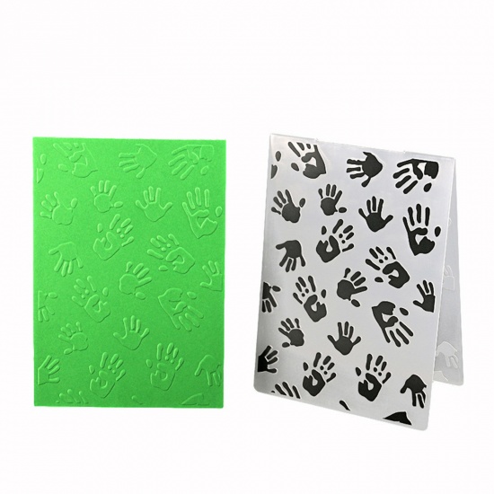 Picture of Plastic Embossing Folders Template Rectangle White 14.8cm x 10.5cm