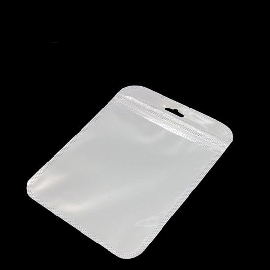 Изображение ABS Пластик Сумки с замком на молнии Прямоугольник Белый 100 ШТ