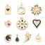Immagine di Ottone Charms Oro Placcato Geometrica Multicolore Cubic Zirconiae 1 Pz