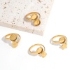 Picture of 304 Stainless Steel Open Adjustable Rings Multicolor (Fits 8mm Dia.) 18mm(US Size 7.75)