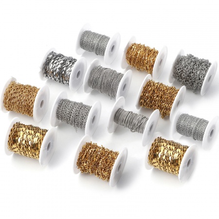 10 M Vacuum Plating 304 Stainless Steel Handmade Link Chain For Handmade DIY Jewelry Making Findings Multicolor