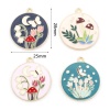 Picture of Zinc Based Alloy Charms Gold Plated Multicolor Round Flower Mushroom Enamel 28mm x 25mm