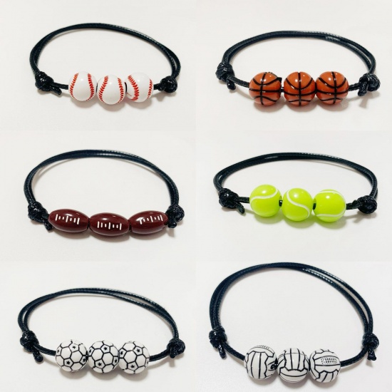 Picture of Resin Sport Waved String Braided Friendship Bracelets
