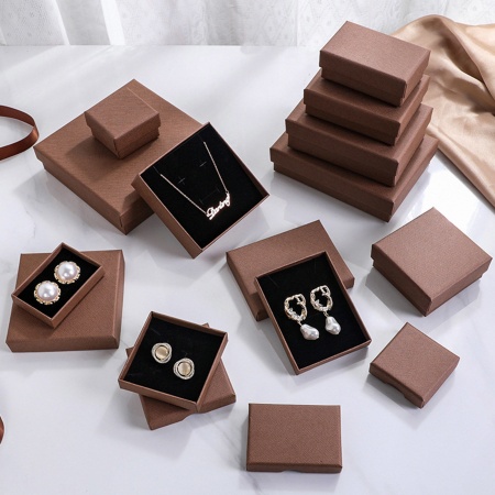 Paper Jewelry Gift Boxes Brown 