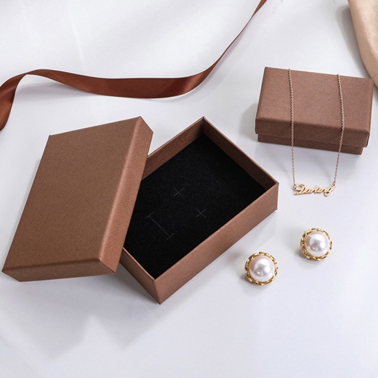 Picture of Paper Jewelry Gift Boxes Brown 