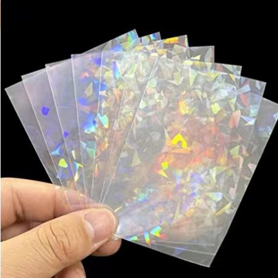 Picture of Plastic Self Seal Self Adhesive Bags Rectangle Transparent Clear Holographic Laser