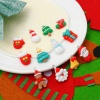 Image de Breloques Noël en Résine Broche de Noël Argent Mat Multicolore Père Noël 10 Pcs