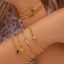 Picture of 304 Stainless Steel Multilayer Layered Bracelet Gold Plated 15cm(5 7/8") long