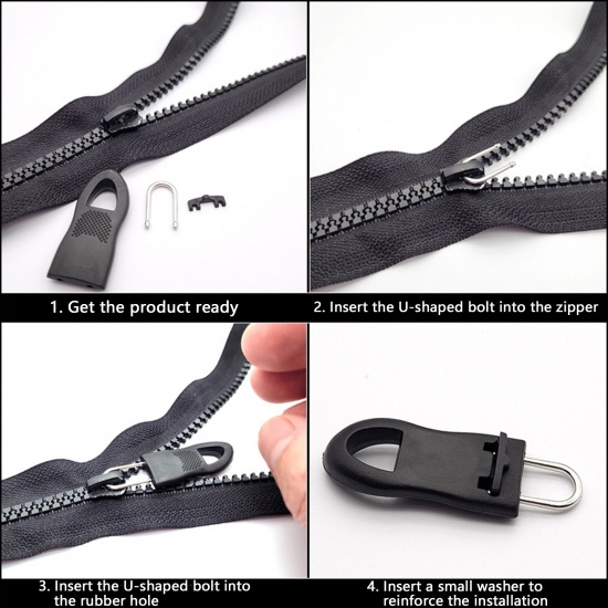 Bild von 10 Stück Zinklegierung & ABS Plastik Zipper Schieber Bunt