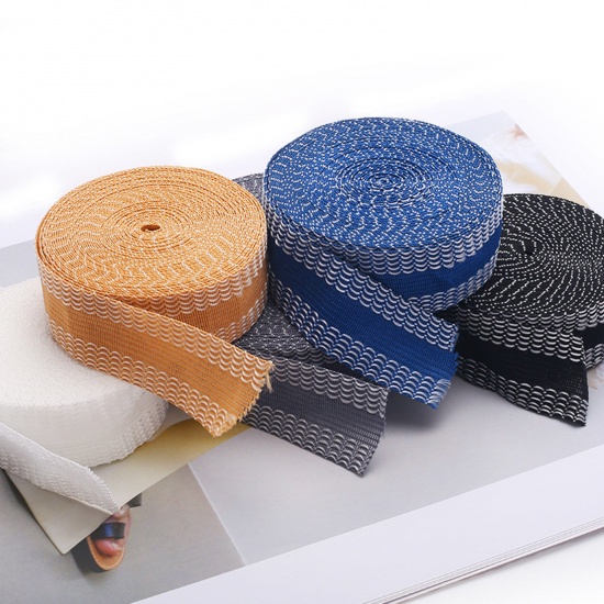 Picture of Polyester Pants Hemming Shortening Iron On Webbing Self-Adhesive Tape DIY Household Sewing Supplies Multicolor 2.5cm