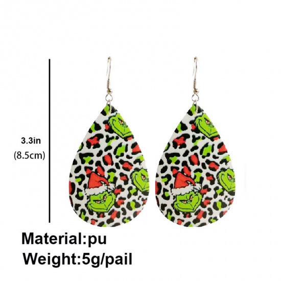 Picture of PU Leather Stylish Earrings Multicolor Drop