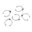 Immagine di 304 Acciaio Inossidabile Aperto Anello Tono Argento Tondo Basi per Cabochon 17mm (taglia di US: 6.5), 5 Pz