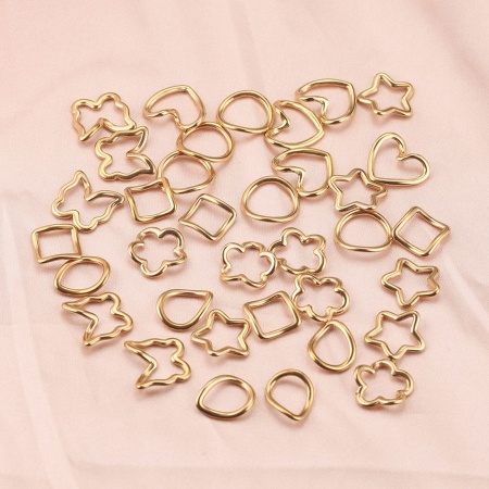 304 Acciaio Inossidabile Charms Geometrica Ritorto 5 Pz