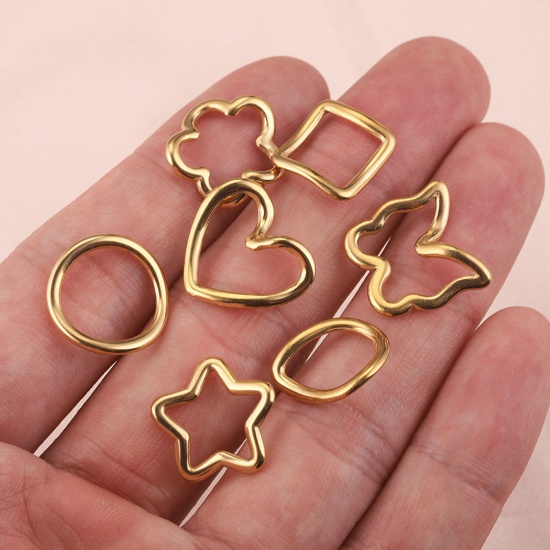 Picture of 304 Stainless Steel Charms Geometric Twisted