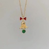 Bild von Messing Micro Pave Charms Vergoldet Weihnachten Weihnachtsbaum Schelle 2 Stück