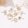 Picture of Brass Galaxy Charms Real Gold Plated Clear Cubic Zirconia