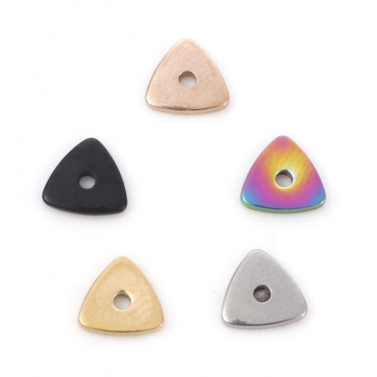 Bild von 304 Edelstahl Zwischenperlen Spacer Dreieck 6mm x 6mm, 10 Stück