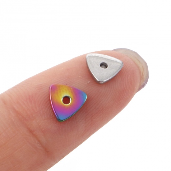 Bild von 304 Edelstahl Zwischenperlen Spacer Dreieck 6mm x 6mm, 10 Stück
