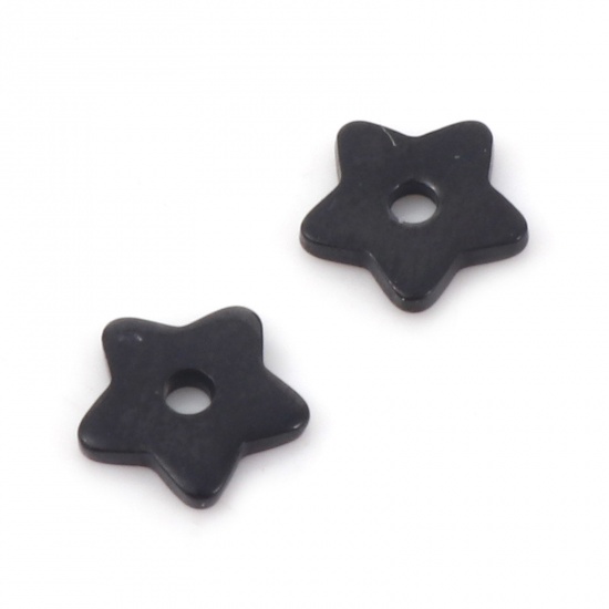 Bild von 304 Edelstahl Zwischenperlen Spacer Pentagramm Stern 6mm x 6mm, 10 Stück