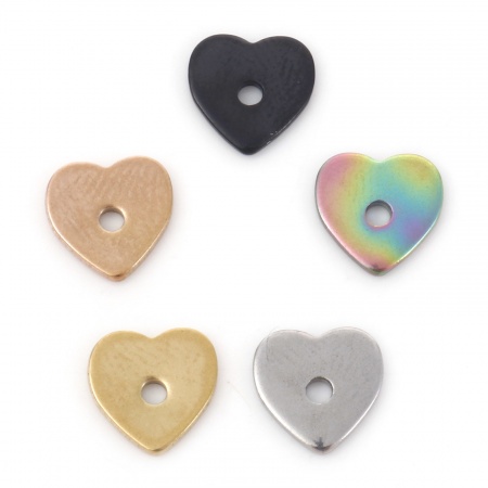 304 Acero Inoxidable Granos del espaciador Corazón 8mm x 8mm, 10 Unidades 304 Acero Inoxidable Granos del espaciador Corazón 8mm x 8mm, 10 Unidades