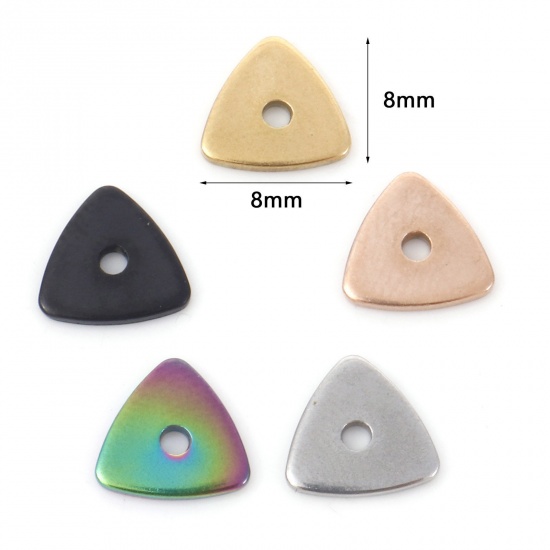 Bild von 304 Edelstahl Zwischenperlen Spacer Dreieck 8mm x 8mm, 10 Stück